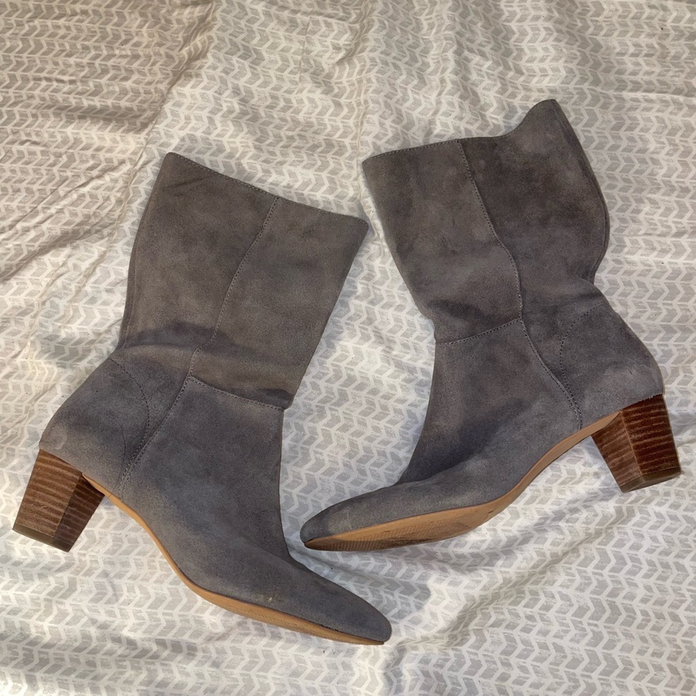 Lucky Brand Charcoal Heeled Boots